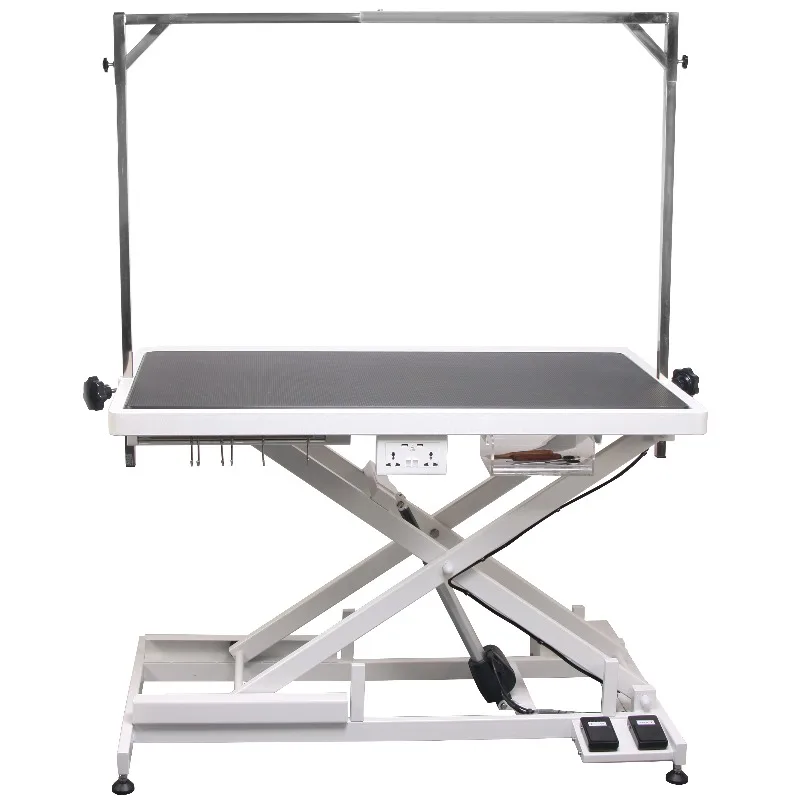 2026 Foldable Dog Grooming Table, Electric Height Adjustable with Security Protection