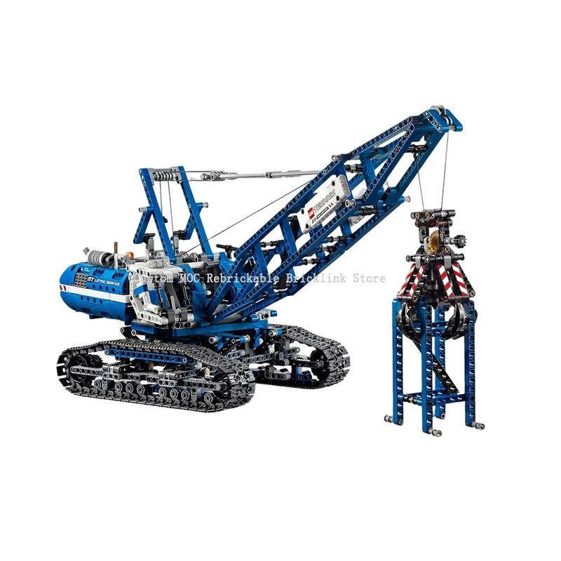 MOC-42042 High-Tech Mechanical Group Brand New Custom Crawler Crane Construction Machinery Model Adults Toys Teens Holiday Gift