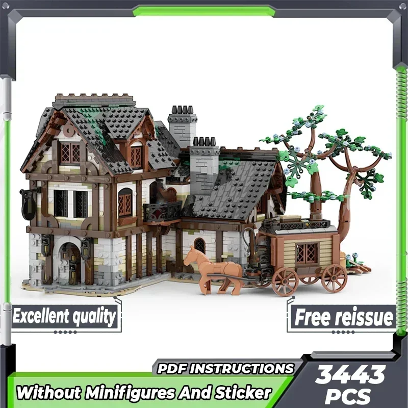 

Средневековый замок Модель Moc Строительные кирпичи Средневековая таверна Технология Модульные блоки Подарки Рождественские игрушки Наборы «сделай сам» Сборка