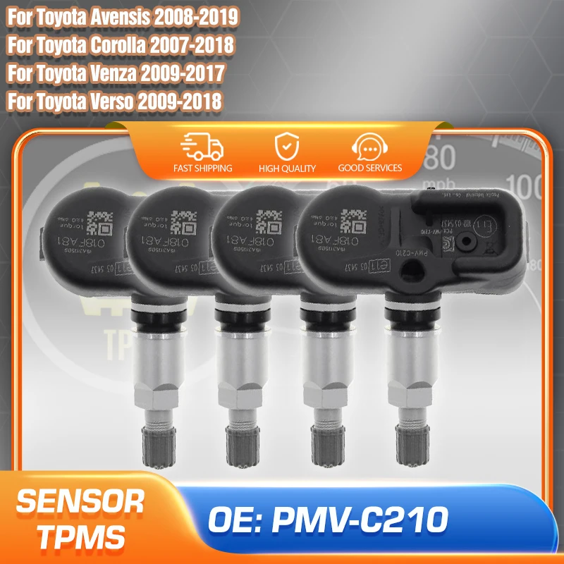 Car Tire Pressure Sensor TPMS PMV-C210 For Toyota Avensis 2008-2019 Toyota Corolla 2007-2018 Toyota Verso Toyota Venza 2009-2018