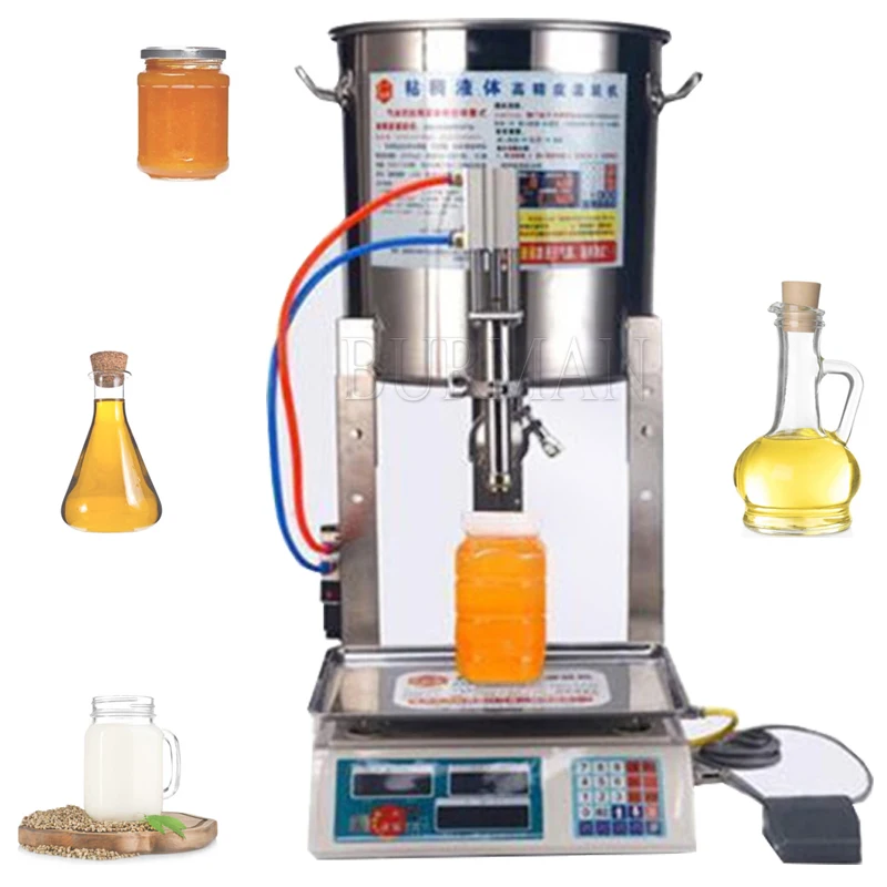 Commercial Viscous Liquid Honey Filling Machine Sesame Paste Laundry Detergent Lubricant Edible Oil Bottling 