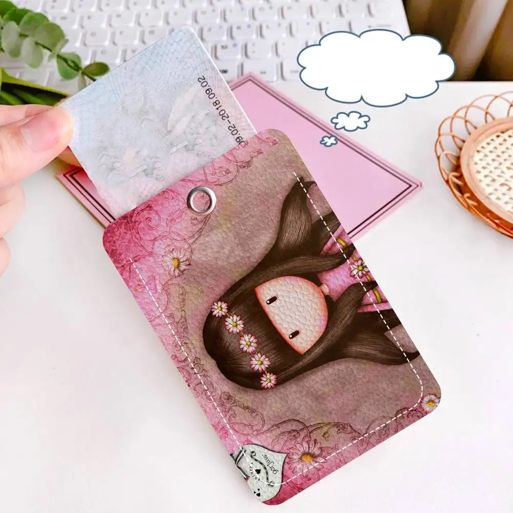 S-Santoro G-Gorjuss Keychain Card Holders Keyring Bank Bus ID Credit Cards Key Ring Chains