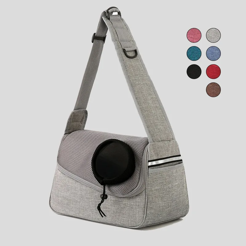 Bolso bandolera impermeable y transpirable de malla para gato