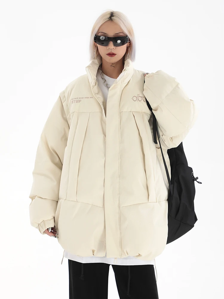 2022 Women\'s Winter Jacket Streetwear Zipper Padded Oversize Coat Thick Warm Coats Femme  Women Clothing