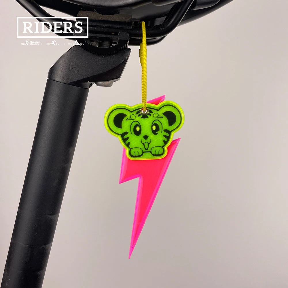 Night Cycling Reflecting Pendant Kid's Bike Safety Reflective Tag Road Bicycle Hanging Reflection Ribbon Outdoor Sport Bag Decor
