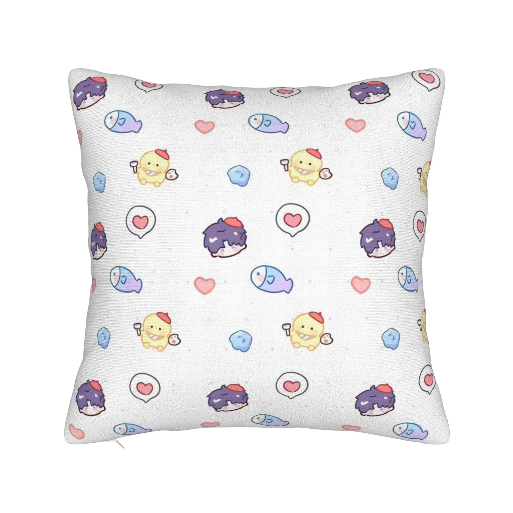 COOL V-Valko L-Love and Deepspace Pillow Case  Cute Funny Pillow Cover Square Pillowcases For Living Room Sofa