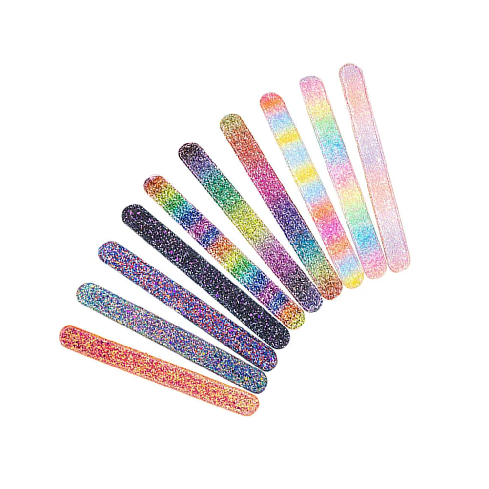 10 PCS Shiny Pink Bracelet Silicone Snap Bracelets for Kids Bands Sequins Colorful