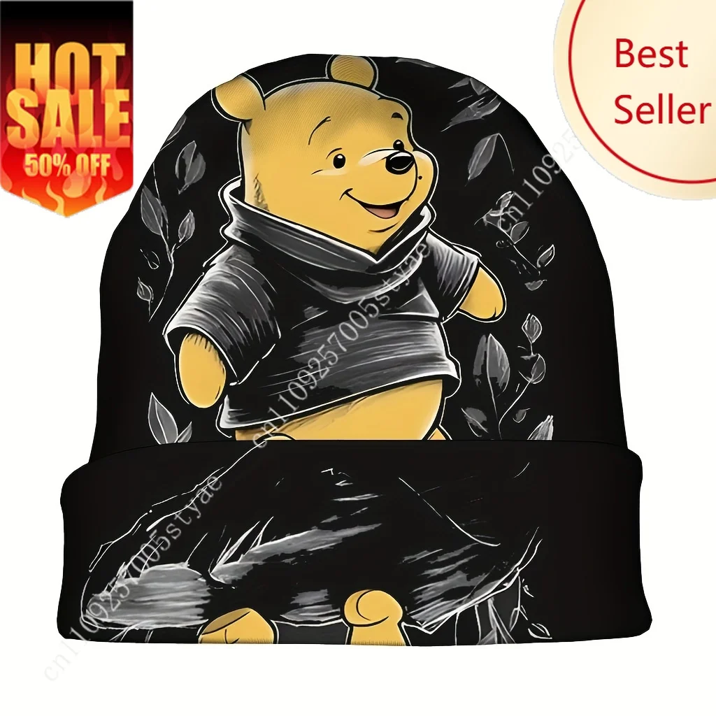 

Winnie the Pooh Beanie Hat Disney Cartoon Knit Cap Men Women Winter Keep Warm Holiday Decorations Skull Caps Party Gifts Hats