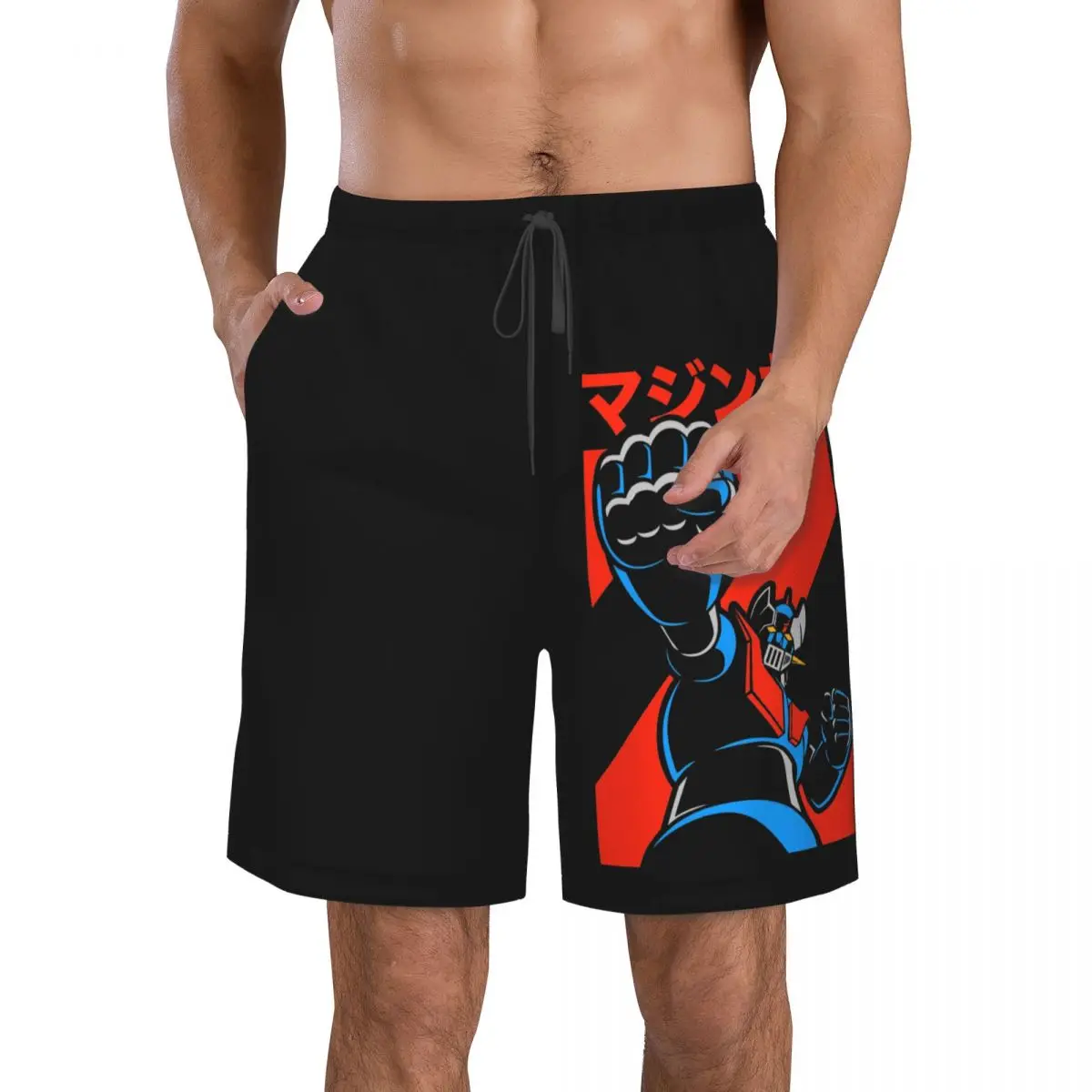 Mazinger Z Robot Swimwear Sunga Boxer Briefs For Men 2024 Summer Beachwear Tranzor Z Borad Shorts Swimming Trunks