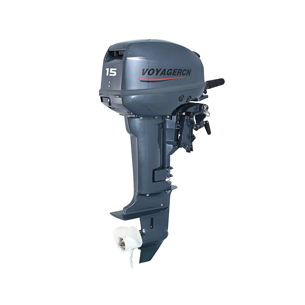 

Two Cylinder 15HP Water Cooled Outboard Motor 11.2kW Output 24L Tank with Manual Electric Start for Fishing Trips