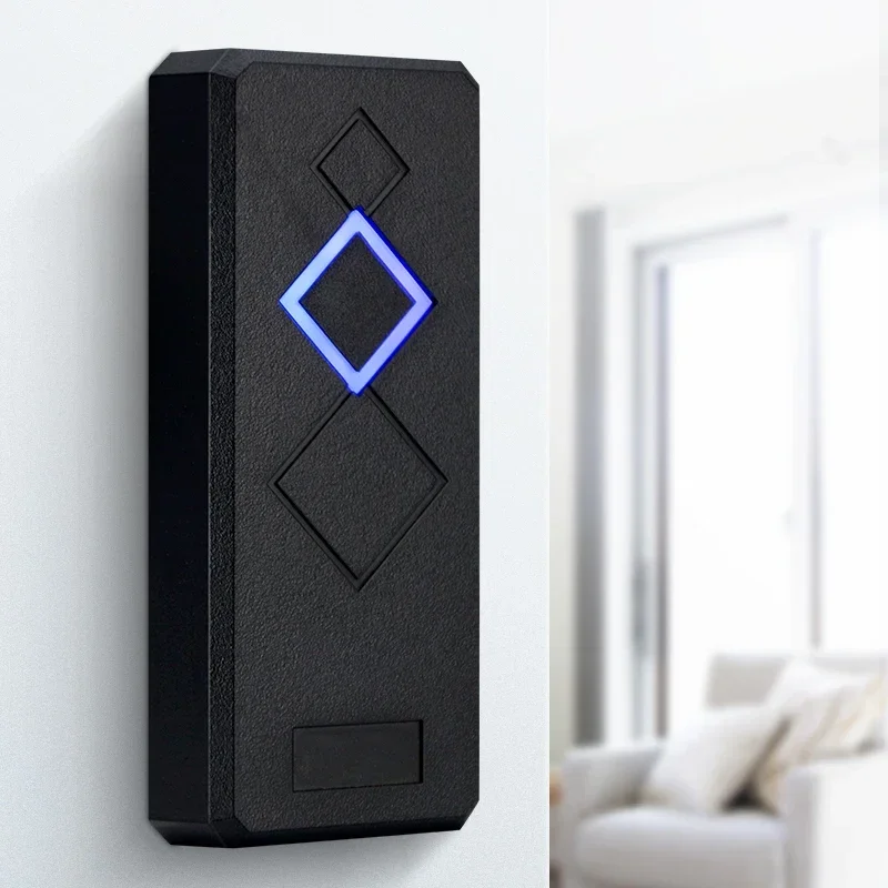 NFC mifare Waterproof Access Control Card Reader with Blue and Green Indicator Lights WG26/34 Access Control System125khz Reader