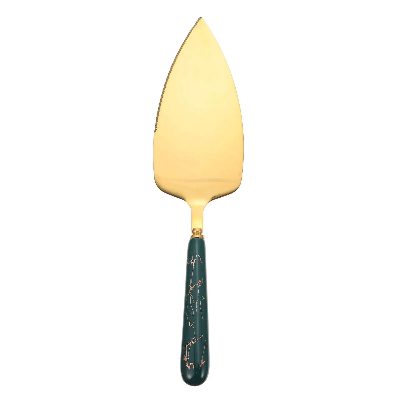 

Multi-Functional Stainless Steel Cake Cutting Spatula Serrated Shovel Baking Tool Pizza Peel Steak Turner Ceramic Handle Kitchen