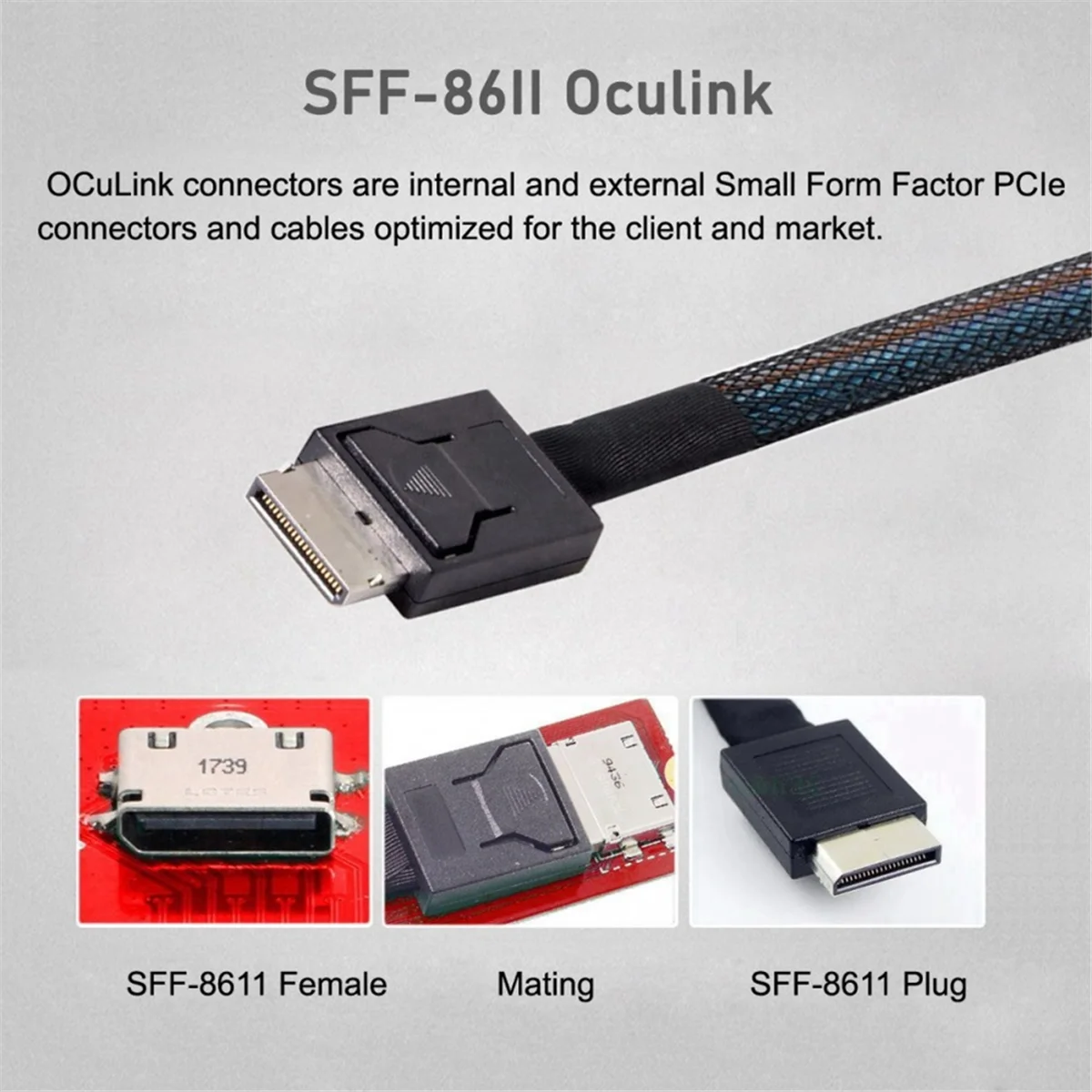 Diskon Besar PCI-E 3.0 4.0 M.2 M-key Ke Oculink SFF-8611 SFF-8612 Adaptor Host untuk 2024 ThinkBook 16 + AMD8845 Kartu Grafis Eksternal