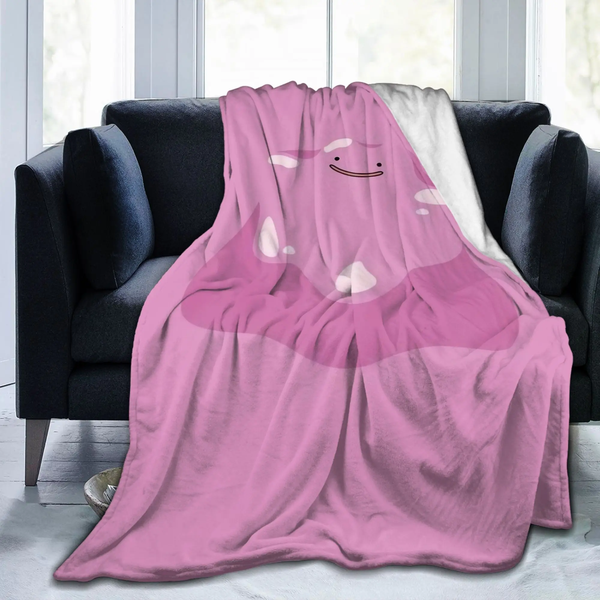 Dittoes Transform Purple blob Blankets Flannel All Season Imposter Cartoon Breathable Lightweight Bedding Throw Blankets Couch