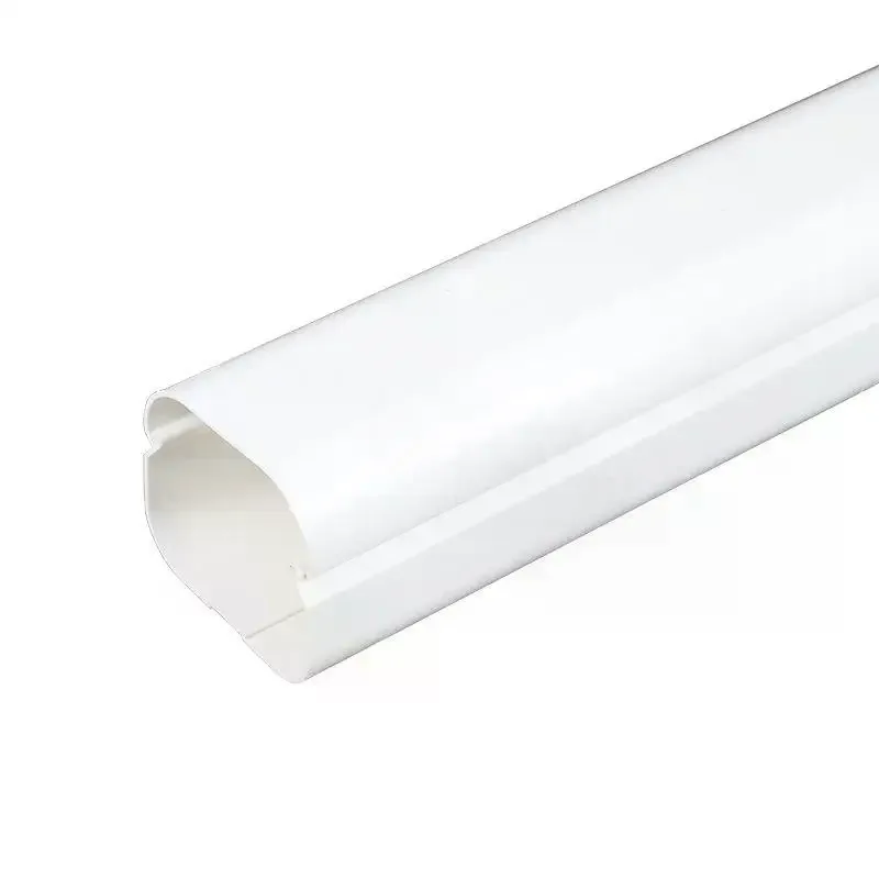 75*65mm Air Cond Lineset Cover System PVC White Coupling End Cap Cover Flat Elbow Easy To Install Wall Entry Mouth Air Cond Pipe