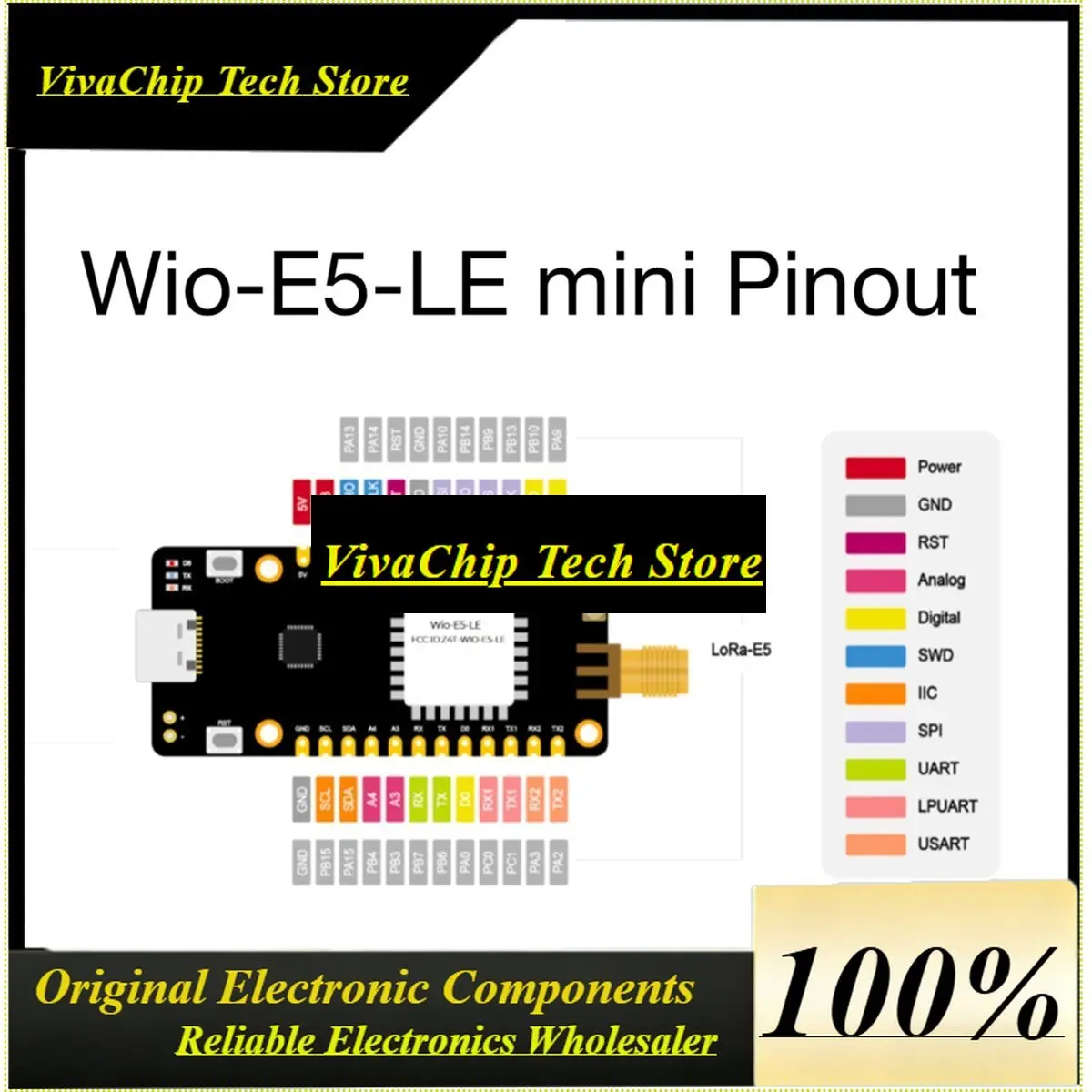 VivaSWio-E5-LE Mini Dev Board - STM32WLE5JC, ARM - And SX126x Embedded, Supports LoRaWAN On EU868 & US915