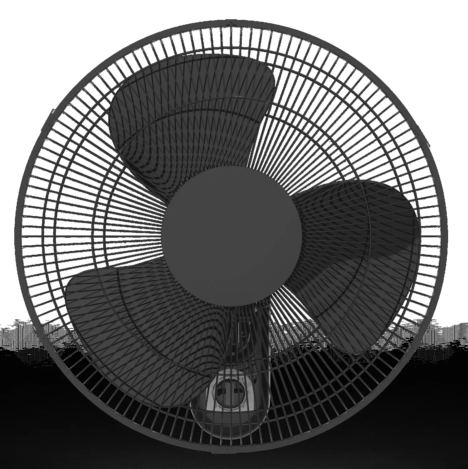 3-Speed oscilante Wall Mount Fan, silencioso e confortável, preto, 16 Polegada