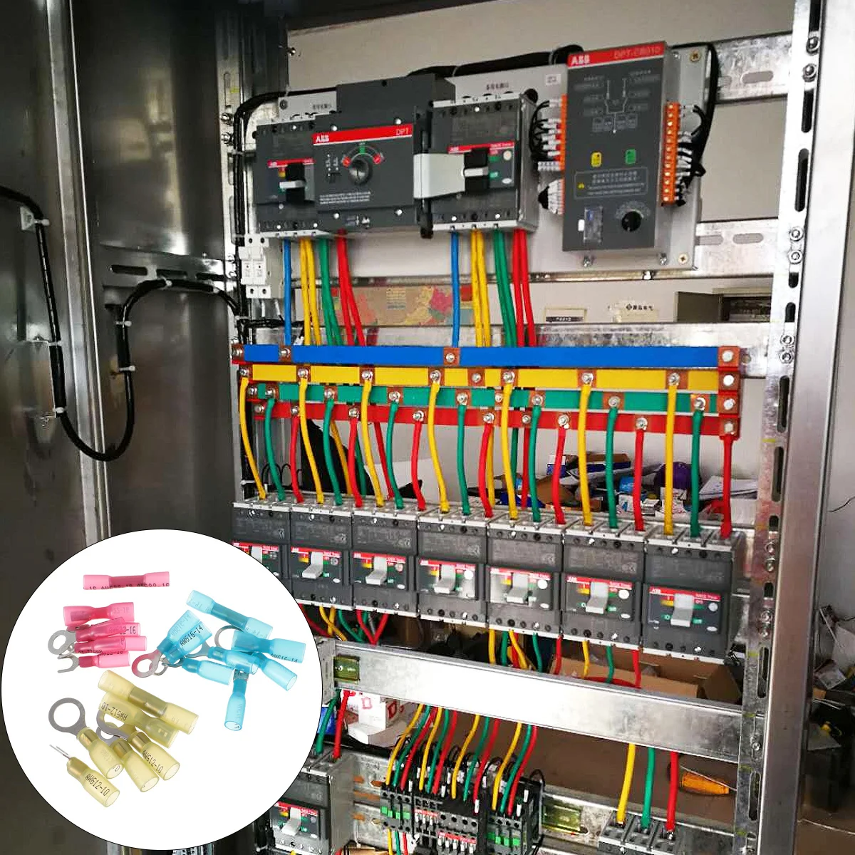 

120 шт., разъемы для термоусадочных проводов, изолированные клеммы, медный ствол, сильноточный разъем для термоусадочных проводов