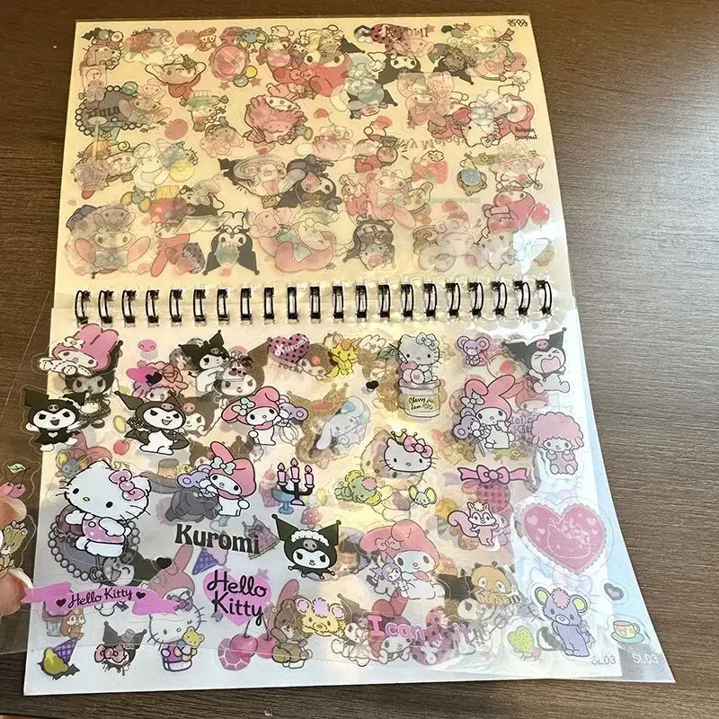 New sanrio sticker book for children cartoon my melody kuromi Guka book Hello Kitty cute girl Gift Kawaii hand ledger wholesale