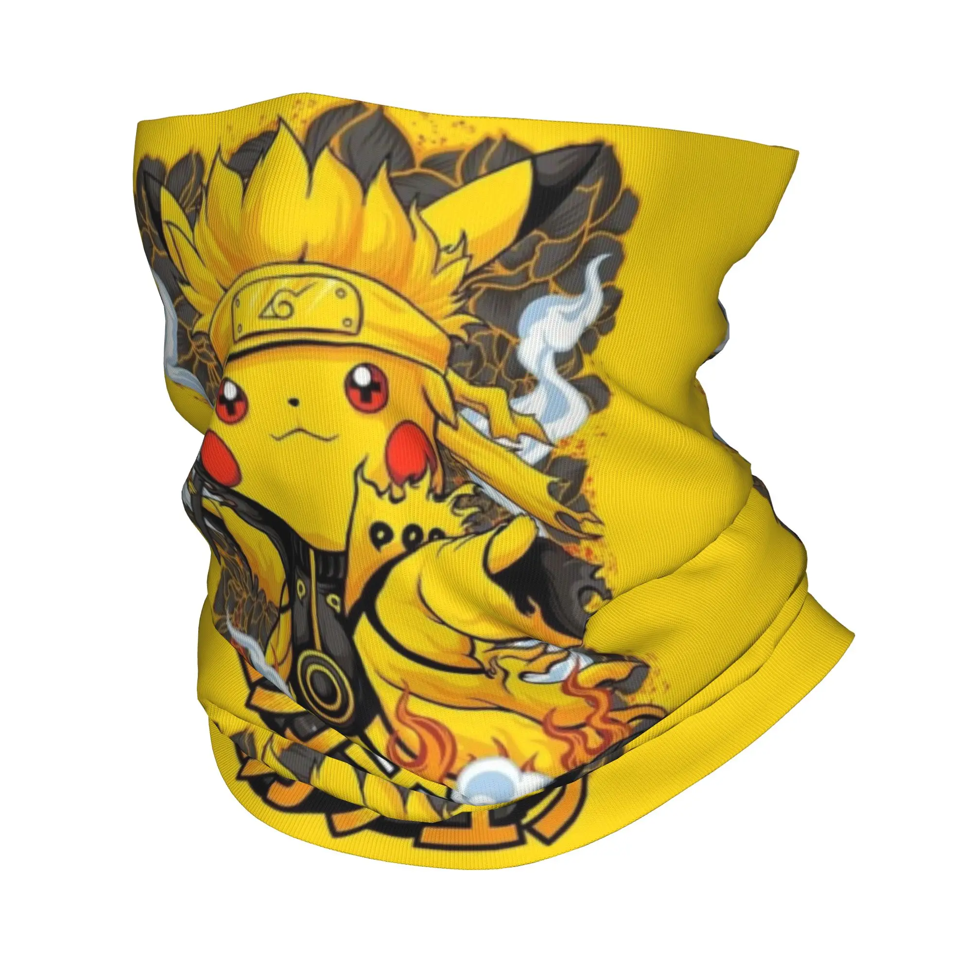 Custom B-Bikachus Comic Bandana Neck Gaiter for Hiking Hunting Women Men Wrap Scarf  Headband Warmer