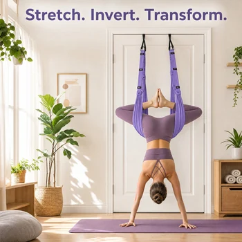 Purple Aerial Yoga Rope 1