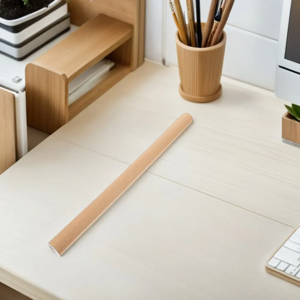 2Pcs Elegant Simple Design Kraft Paperboard Tubes for Poster Mailing Art Print Storage Drawing Roll Transport Document