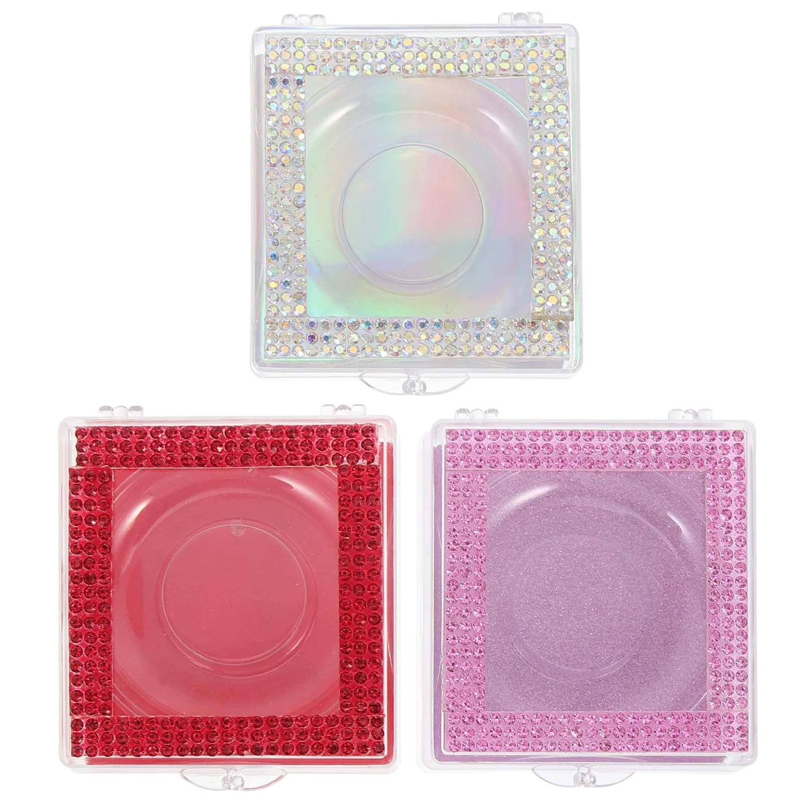 

3 Pcs False Lash Holder Case Eyelash Packaging Box Fake Eyelashes Delicate Organizer Empty