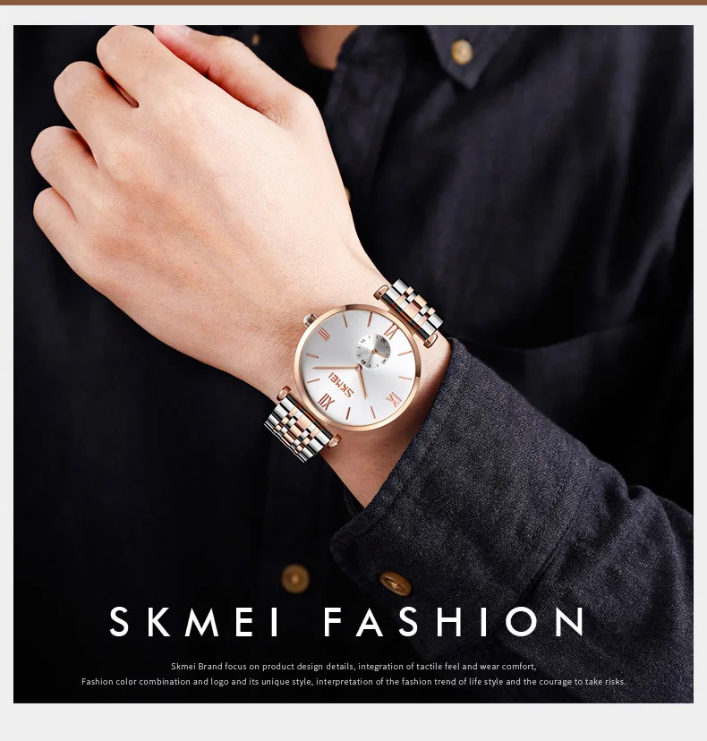 Mother of Pearl Dial Couples Watch, Stainless Steel Band Unisex Quartz Wristwatch, Matching His & Hers Set