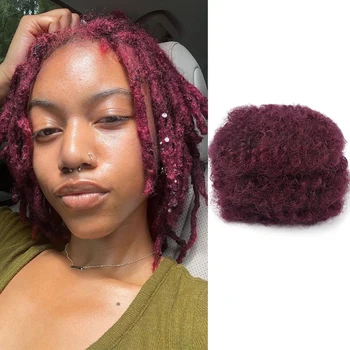 アフロ-ブラジルのドレッドヘアエクステンション,100% ナチュラル,ナチュラル,パープル,バルク