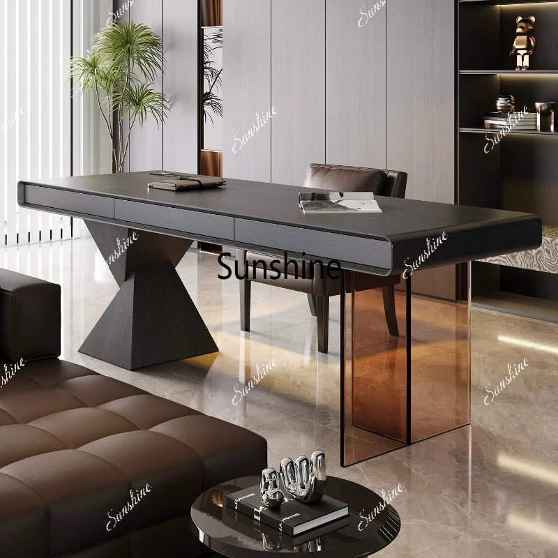 

Italian minimalist acrylic suspension desk household high sense modern light luxury