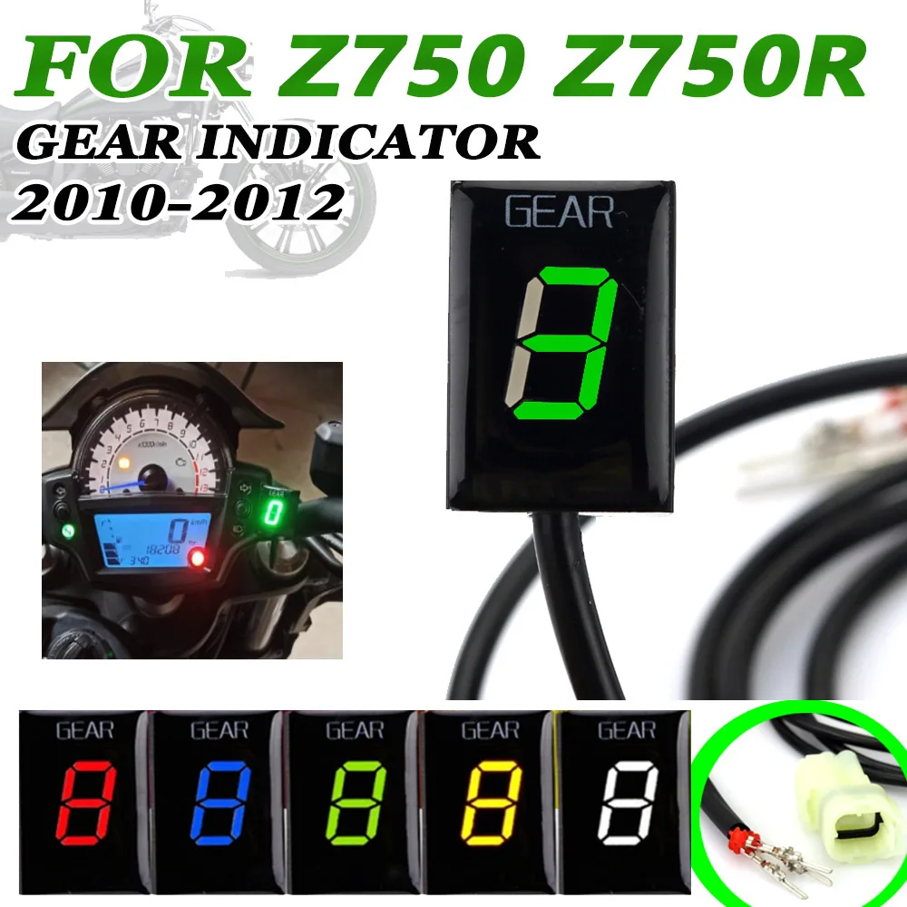 Untuk Kawasaki Z750 2010 2011 2012 Z750R 2011 2012 Z 750 R Aksesori Sepeda motor LED 1-6 gigi indikator Gear Display Meter