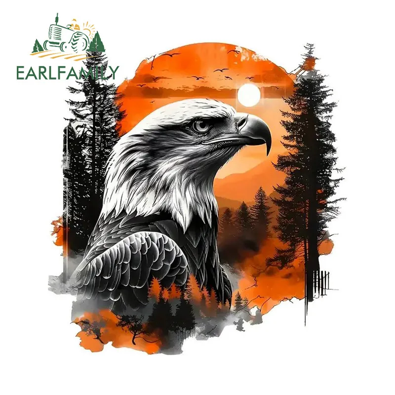 

EARLFAMILY Eagle Scenery Natrual автомобильные наклейки устойчивые к царапинам водонепроницаемые виниловые наклейки подходят для скейтборда, мотоцикла, чемодана