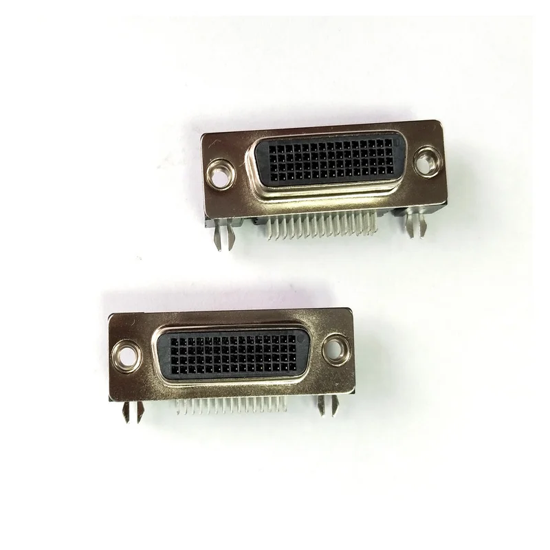 DMS DVI 60PIN 59PIN Female Base Gold-plated 90 Degree Elbow Bent Pin DVI-60PIN DVI-59PIN Socket 70928-2002 709282002 D-SUB LFH