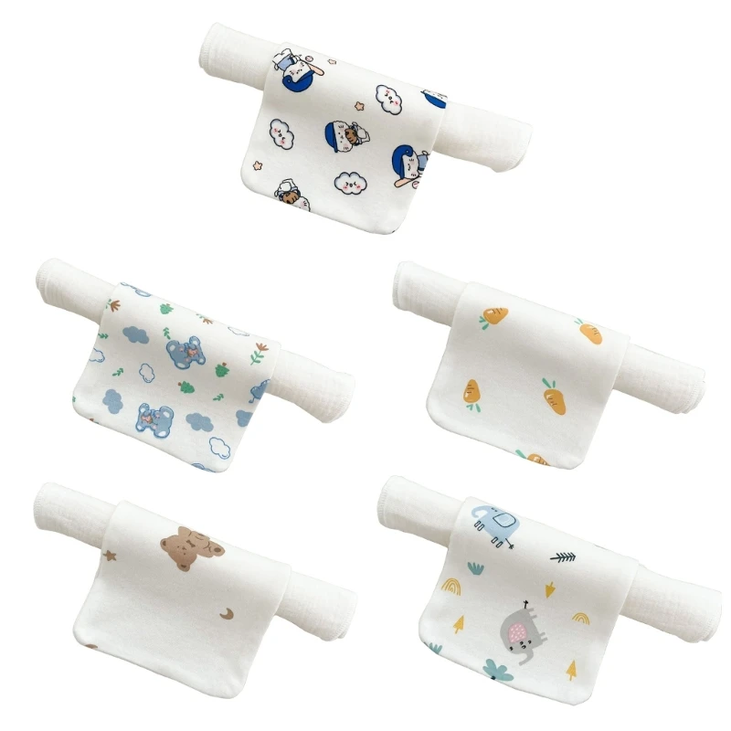 

Baby Sweat Absorbent Towel Lovely Pattern Cotton Cloth Absorb Soft Cartoon Infant Back Towel Wet Pad Wipes Gift Durable