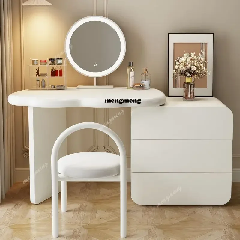 Promotion Creative Nordic Solid Wood Dressing Tables Set Home Storable Girls Bedroom Dressers Cloud Dressing Table with Makeup C