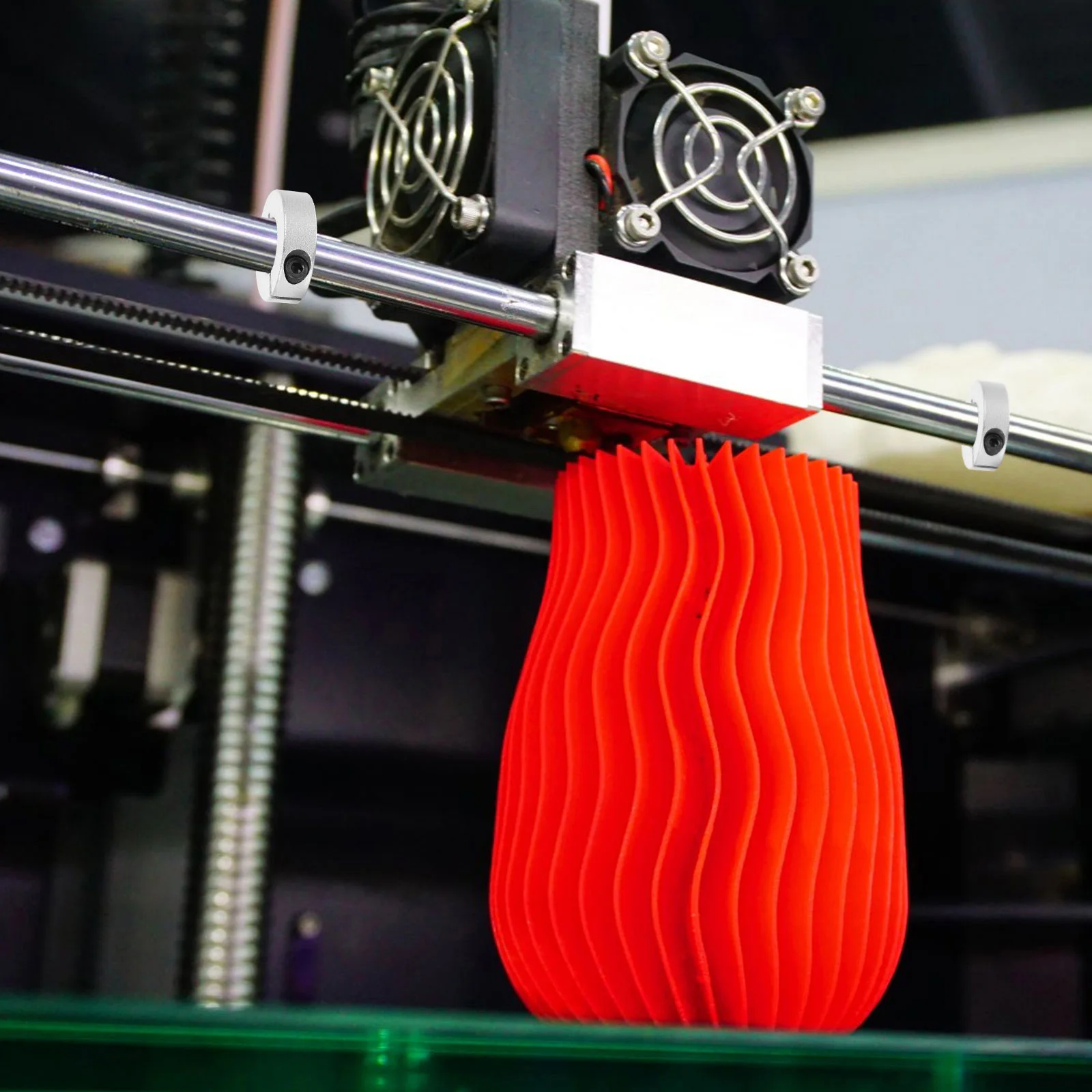 

Shaft Collar Aluminum Alloy Stop Collar Screw Type Fixed Ring Durable Clamp for Linear Rail Positioning Drill Bit Stop