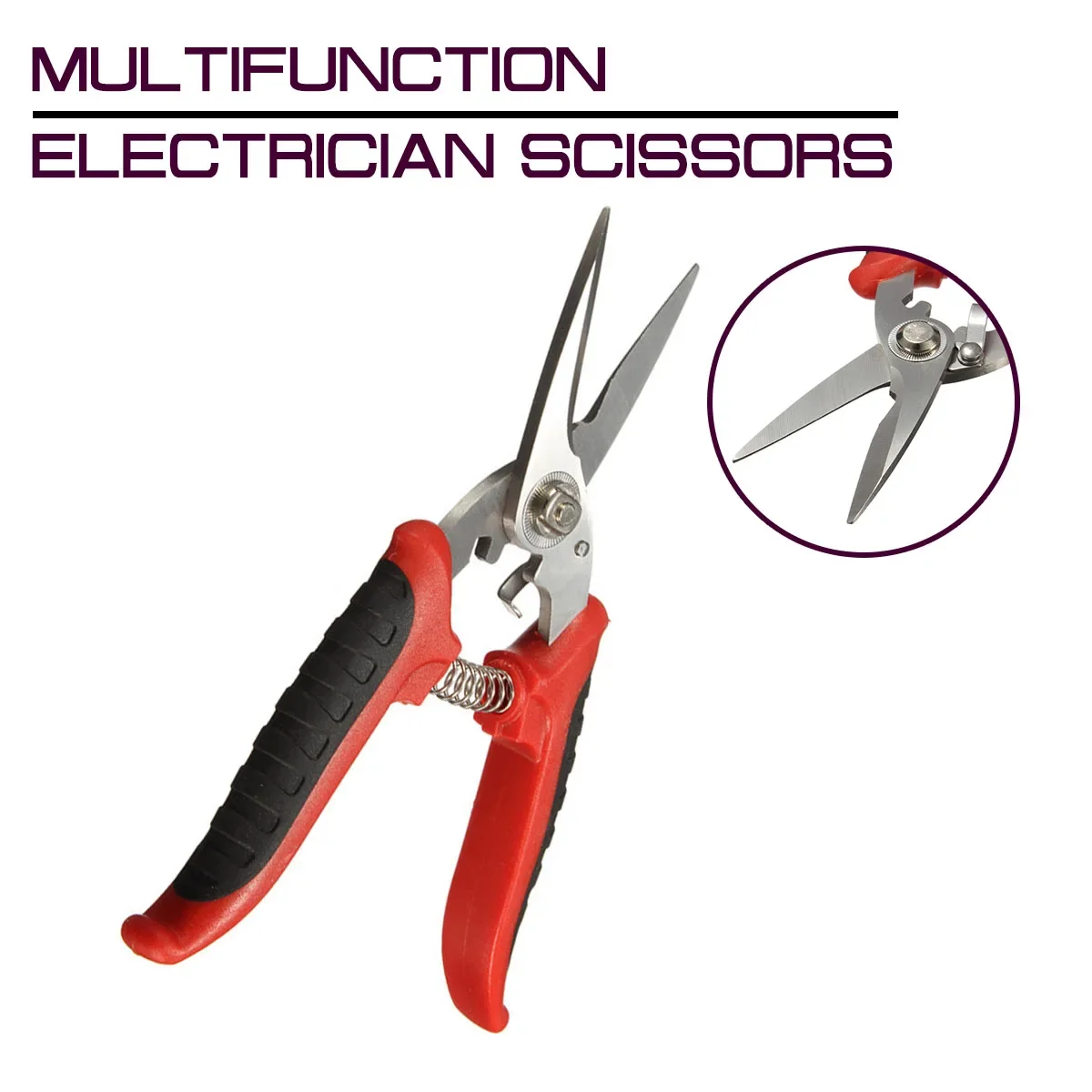 1PC Scissors Stainless Steel Electrician Multifunction Manually Shears Groove Cutting Wire and Thin steel Plate Hand Tools