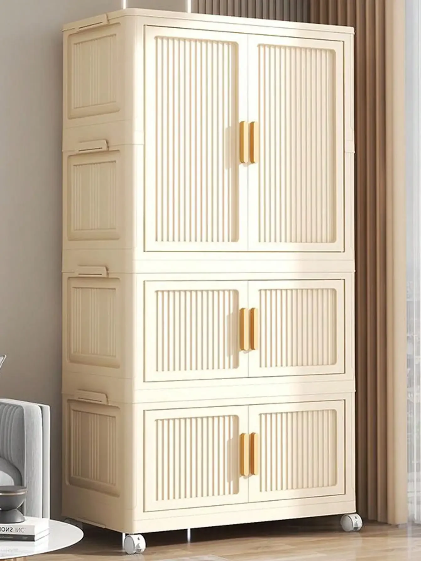 

Multifunction Dustproof Folding Storage Cabinet Wardrobe Sundries Organizer Multi-Specification Home Organization Solution