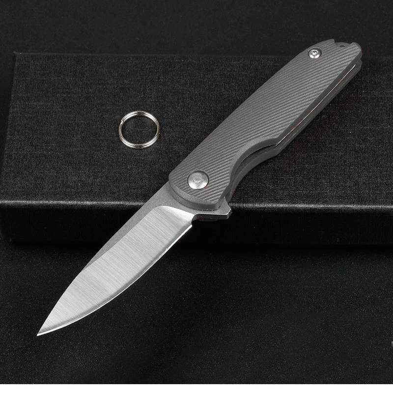 Classic Amazon Exclusive Free Wolf Mini Folding Knife Outdoor Multi functional Survival Knife 5CR Keychain Knife