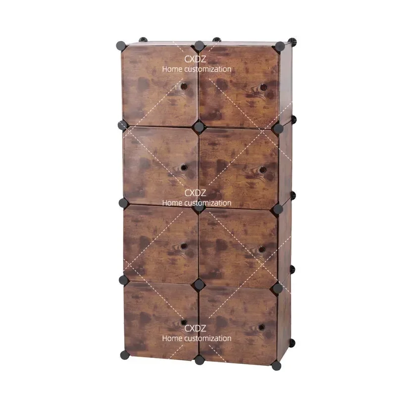 Simple Plastic Locker Storage Cabinet Wardrobe Rack Box Baby Closet Organizer