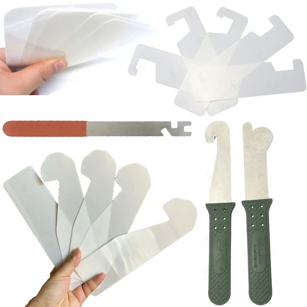 

2/5 шт. Прочные пластиково-стальные вставки для вскрытия замков, инструменты для слесарей, нано-инструменты для открывания дверей из пластика и стали, инструменты для обхода замков, открывалка для замков DIY