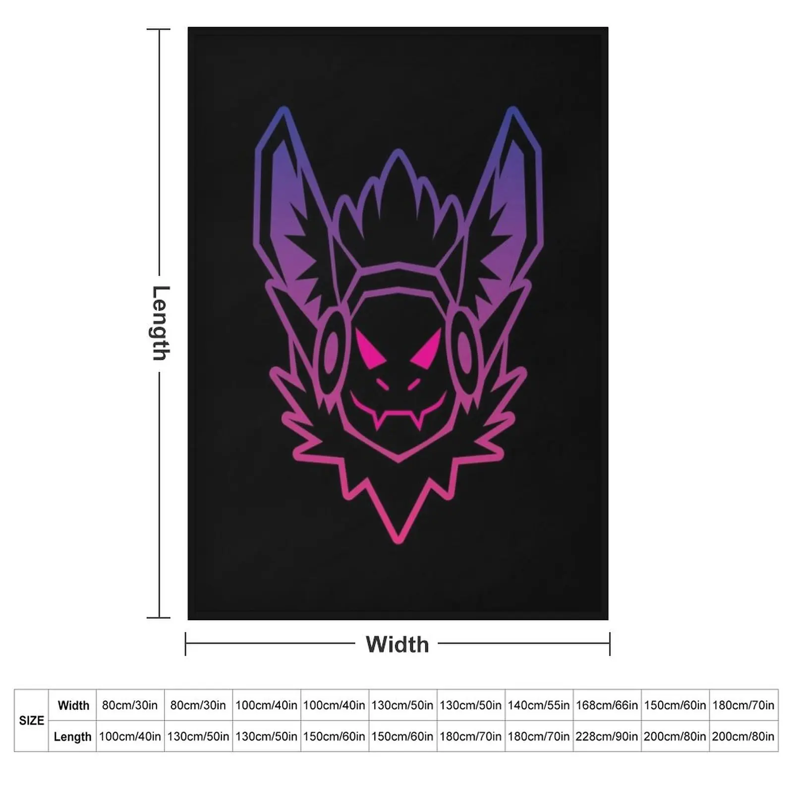 Synthwave Protogen T-Shirt Throw Blanket Luxury Designer Designers Softest Luxury Brand Loose Vintage Blankets