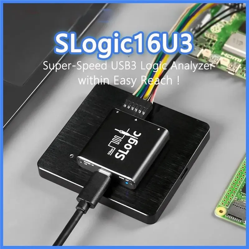 N91R-Slogic16u3 Super-Speed Logic Analyzer 16CH 800M USB3 Adjustable Threshold Samplerate 5Gbps USB3 For WIN Linux