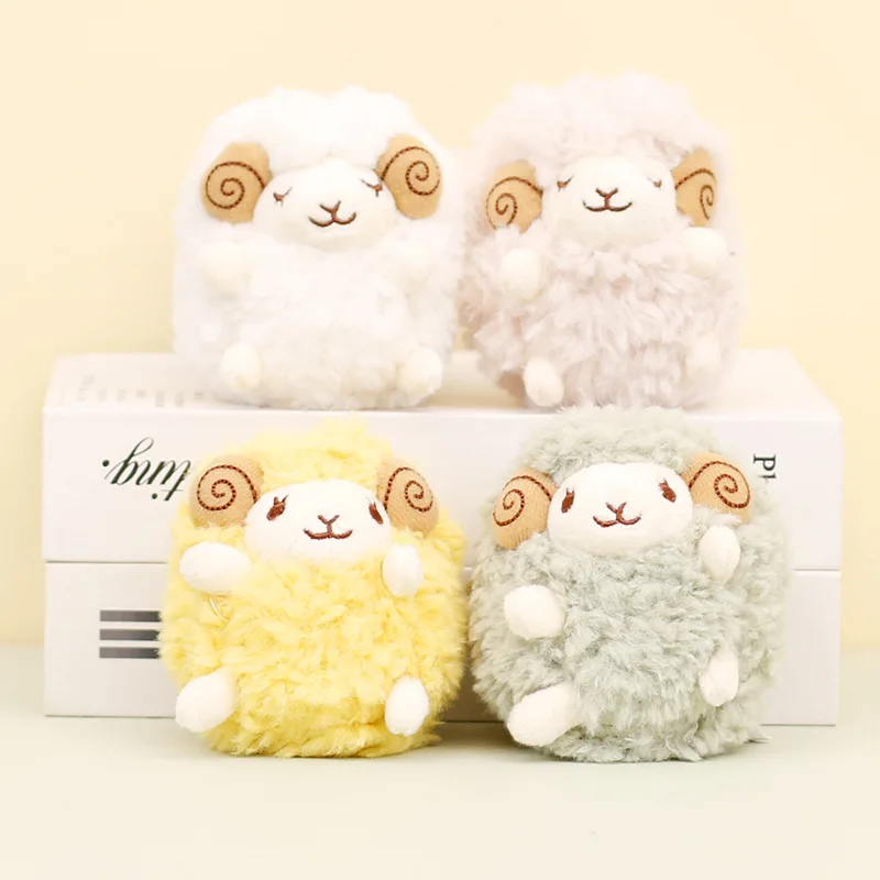 

Cute Mini backpack Decoration Sheep Plush Pendant Soft Lamb Doll Ornament Keychain For Car Decoration Sheep Plush Pendant
