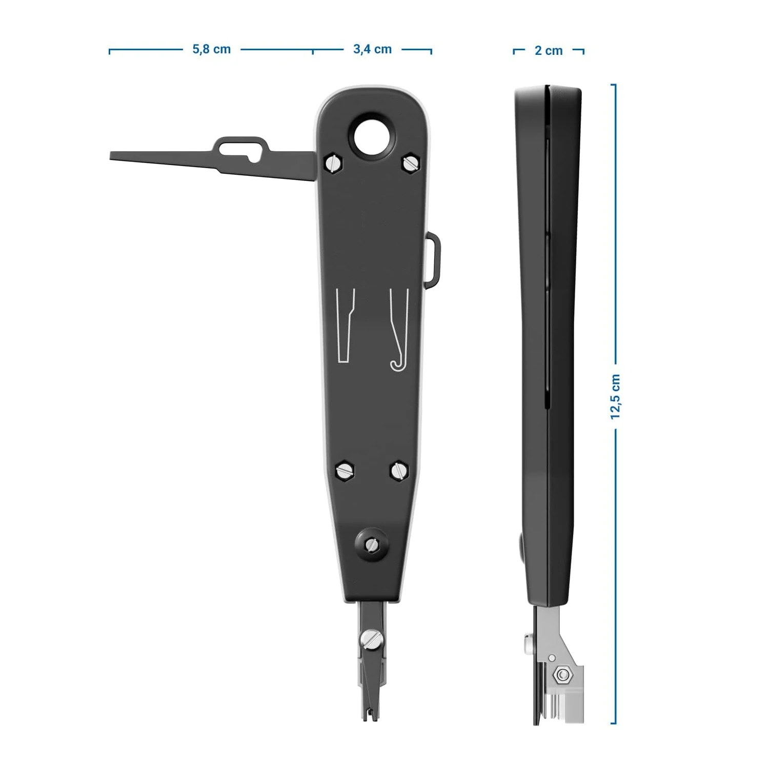 WoeoW-Outil de poinçonnage vers le bas, outils d\'insertion de terminal porteurs téléphonique, type de couronne multifonction, IDC, fil de réseau