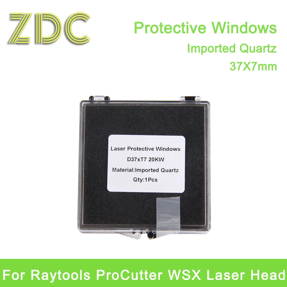 Fiber Laser Lens Protective Windows 37*7 0-20KW Imported Quartz For Fiber Laser 1064nm Precitec Raytools WSX Machines Head