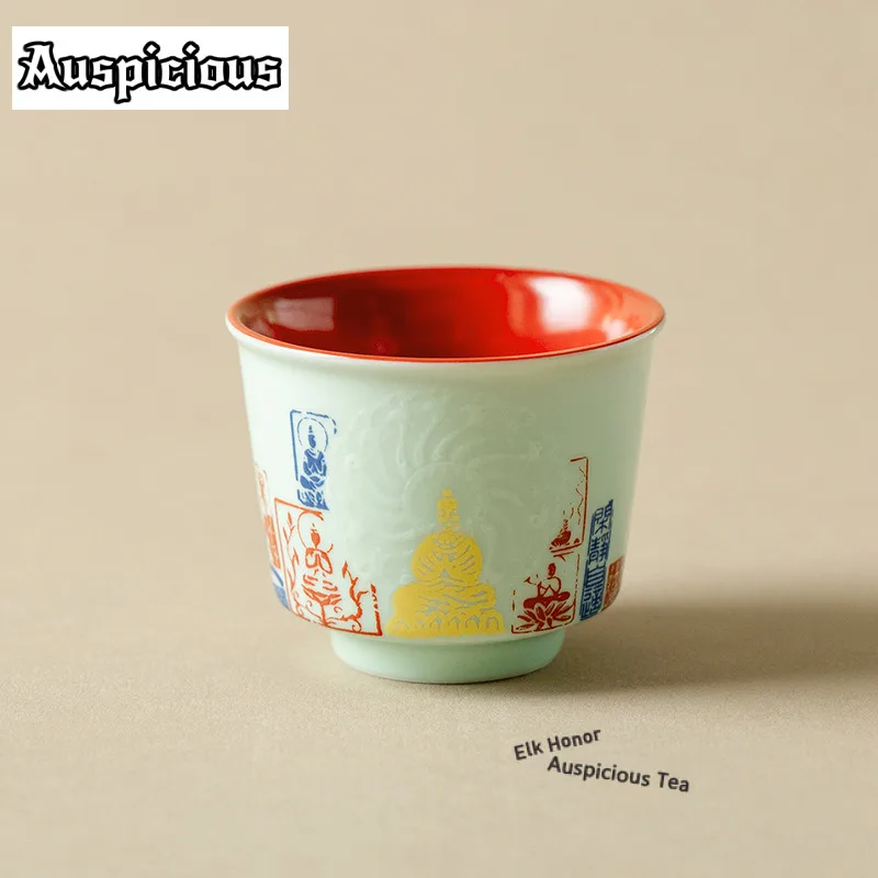 90ml Cangjia Green Phaseless Luminous Teacup Luxury Tea Bowl Mug Tea-tasting Personal Cup Jianzhan Master Cups Chinese Tea Set