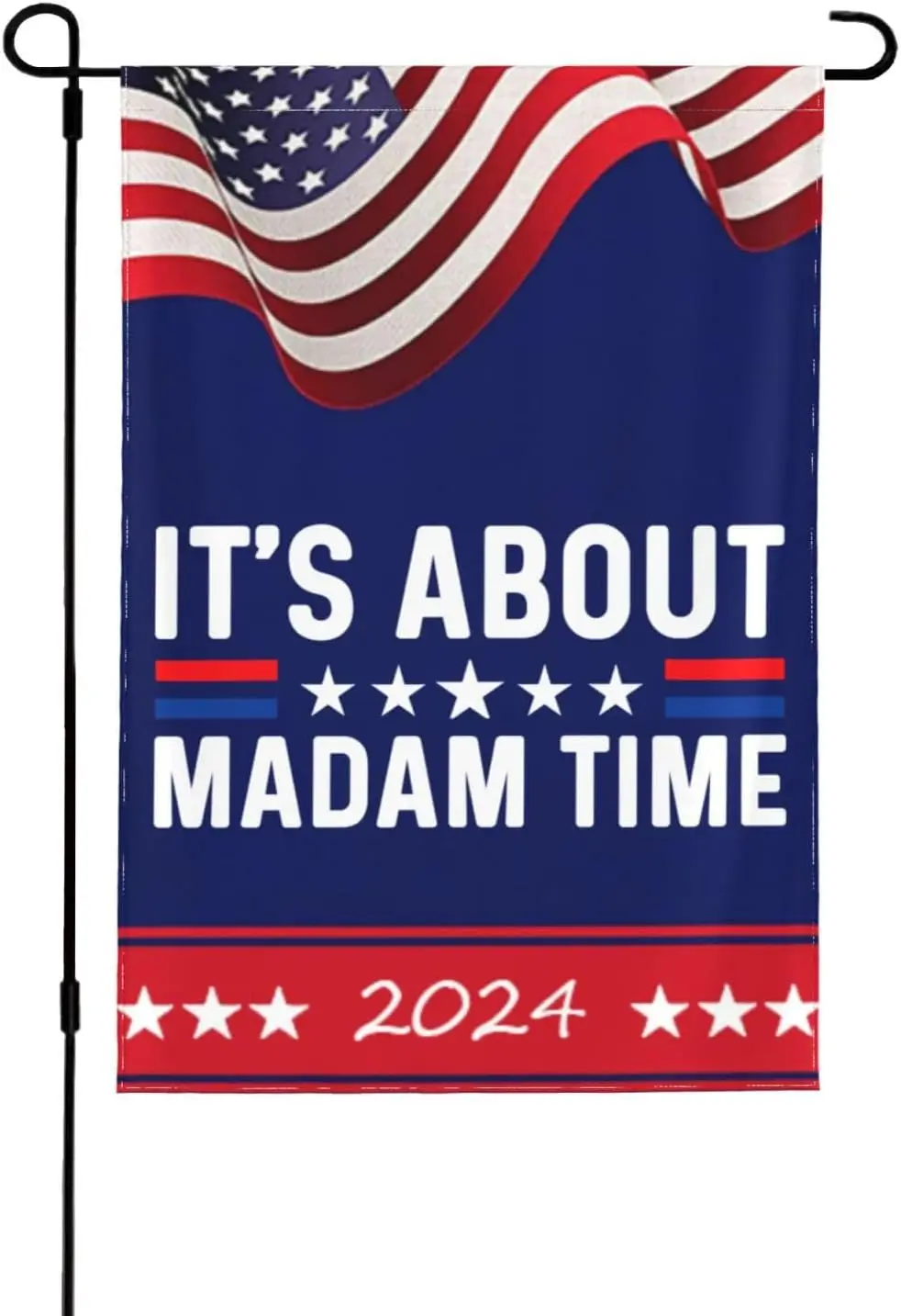 ItS About Madam Time Flags ItS About Madam Time Garden Flags Funny Garden Flags 12x18 Double Sided Seasonal Garden Flags For Out