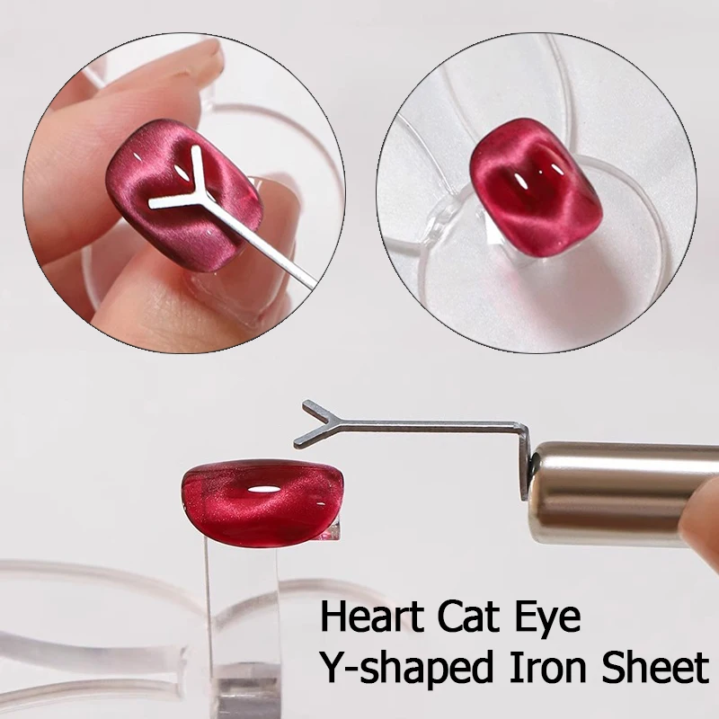 

Y-shaped Iron Sheet Heart Cat Eye Effect Nail Art Magnetic Stick Accessories Cat's Eye Gel DIY Multifunctional Manicure Tools