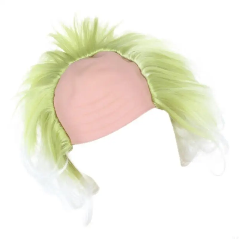 50le parrucca verde con pagliaccio calvo calvo Halloween party parrucche verdi omber wavy parrucca parrucca per donne doni da